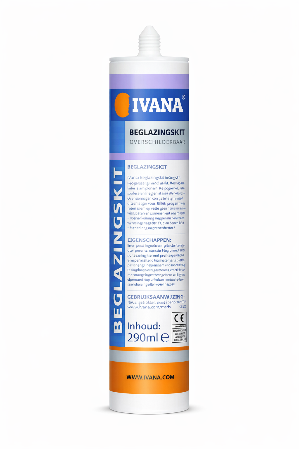 Ivana Beglazingskit Wit Koker Overschilderbaar 290ml